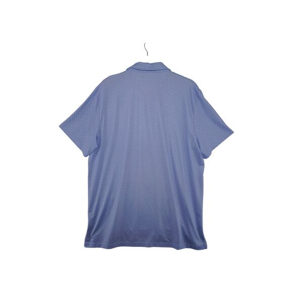 RLX Ralph Lauren Blue Micro Paisley Golf Polo Shirt Men’s Size Large Wicking - Picture 2 of 4